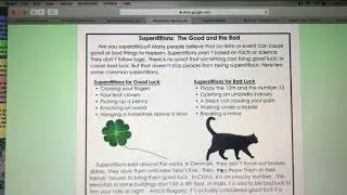 Superstitions: The Good and The Bad