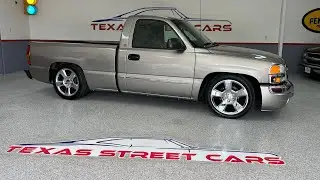GMC Sierra 2003 года, NBS, одинарная кабина, небольшой пробег, IHC 5/6 с падением, 20-дюймовые ди...