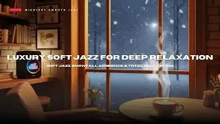 Cozy Winter Escape ❄️ Soothing Jazz Music in Warm Living Room | Snowy Forest Ambience