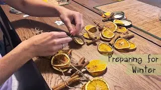 #30 Canning & preserving homemade applesauce | Making oven dried orange slice ornaments