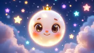 Chanda Mama Pyare 🌙| Cute Moon Cartoon Rhyme | Kids Lullaby Animation | Hindi Rhymes
