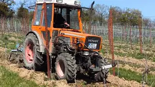 Fendt 250V K am Grubbern im Weinberg