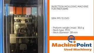 SIPA PPS 72 EVO Used INJECTION MOULDING MACHINE FOR PREFORMS - MachinePoint