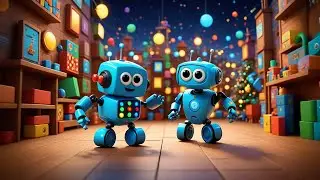 Two Tiny Robots Wiggle and Whirl | Fun Kids Song | Nursery Rhymes and Baby Songs