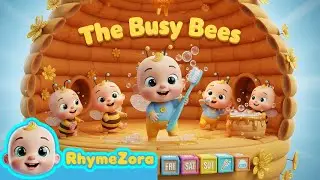 Busy Bees Learning Buzz 🐝 | Healthy Habits Song for Kids | RhymeZora Nursery Rhymes & Kids Songs
