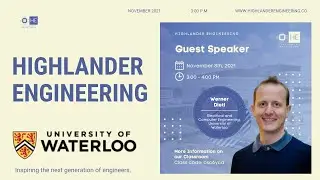 HighLander Engineering Guest Speaker Professor Werner Dietl (University of Waterloo)