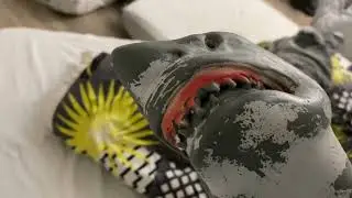 Shark Puppet Goes Crazy!