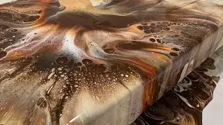 Acrylic Dutch Pour in Earth tones