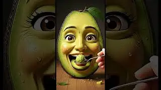 Avocado Head Takes a Bite 🥑😳 | Surreal Food Art #Shorts
