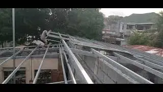 Hindi na ba lugi 150sqr mtr roof framing natapos ng 3days.