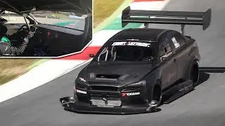 Lancer Evo X by J-Spec Perf setting the new Time Attack Lap Record at Mugello (1'49.665)
