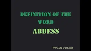 Definition of the word 