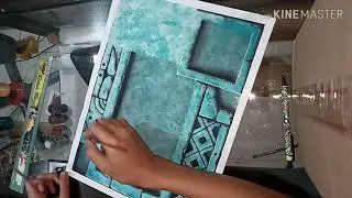 Cara melukis 3D || kaligrafi motif batu