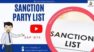 Sanction Party List || SAP GTS