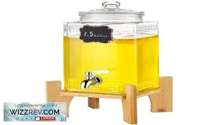 VEVOR Beverage Dispenser 1.5 Gallon Drink Dispensers for Parties 2PC Glass Juice Dispenser