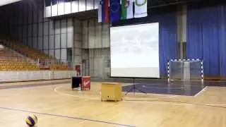 Volleyball: Triple block analytically with video delay
