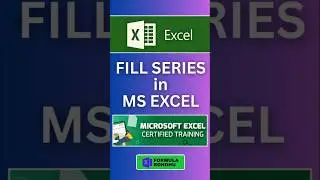 Fill Series in MS Excel #excel #shorts #viral