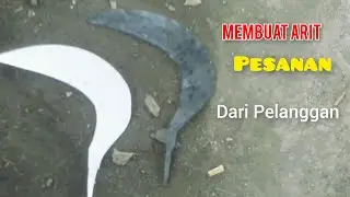 Membuat Arit jumbo bahan dari potongan pisau alat berat Graeder, pesanan dari pelanggan #pandebesi