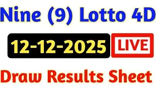 12/12/2025 Nine Lotto Results | 4d Result Today | 9 Lotto 4d Results | Today 4d Result Live