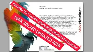 Adobe Photoshop Cs Reading Text Global Resources .... Done Not Responding
