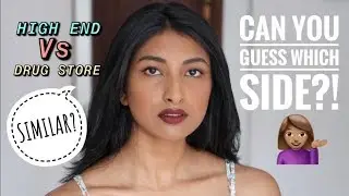 High-End Makeup V/S Drugstore | Can you guess which side is what??