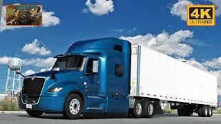International LT w/ Cummins X15 | Scottsbluff - Hays | ATS Gameplay 4K + wheel cam