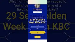 KBC BHIM Registration Question 29 Sep|Golden Week Question|#kbcshorts|TechtipsTrust