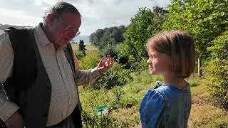 Isla and Charles Williams in the garden in October.