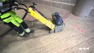 GLES OY - Betonin jyrsintää BobCat ja 170kg jyrsin