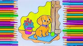 Desenhar e Pintar: O Cachorrinho que Esperou com Esperan&ccedil;a 🐶❤️ | Feneco Arts
