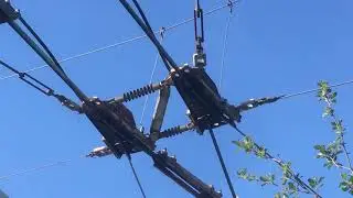 [RS] Trolleybus overhead switch at Mežciems