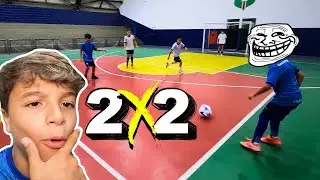 2x2 com Goleiro: Defesa vs Ataque! Quem Domina a Quadra? ⚡⚽