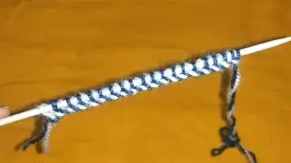 दो रंगों से बनाए डिजाइनर फंदे || Two colour  cast on || Zebra cast on || Two color designer stitches