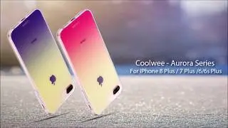 COOLWEE iPhone 8 Plus Clear Case for iPhone 7 PLUS/6s/6 Plus Gradient (Aurora Series)
