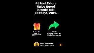 41 Real Estate Sales Agent - Remote Jobs
