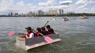 Paper Boat Race held in South Korea| CCTV English