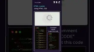 ⚡ Coolest Loader Animation You&rsquo;ll See Today! | HTML & CSS Only 🔥💻 #coding #webdesign #python