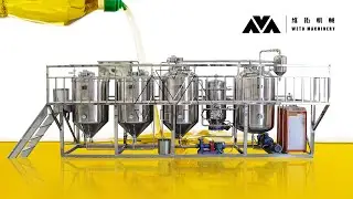 Small oil refinery machine - batch type small scale cooking oil refinery machine video