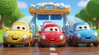 Muddy Cars Car Wash Race Challenge 🚗💦 | Fun Cleaning Nursery Rhymes for Kids