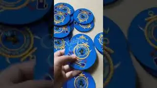 Set of 4 Round Wooden coasters with Stand in High Gloss Finish #promotionalgifts #corporategifting