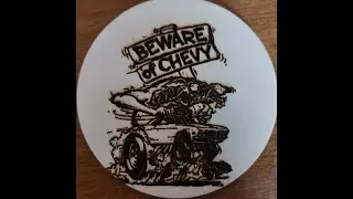 Ed Roth's Legendary 'Beware of Chevy' Rat Fink Laser Art
