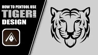 How to Pen Tool Use Creative Illustrator Tiger logo design