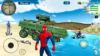 Rope Frog Ninja Hero Strange Gangster - Open World Military Tank - Android Gameplay