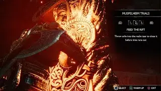 God of War Ragnar&ouml;k - Feed the Rift - Muspelheim Trials - Atreus