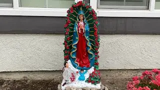 Painting my Our Lady of Guadalupe statues