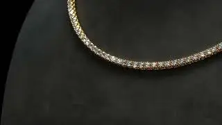 Collier Diamants Promesse Rivi&egrave;re De Cou or jaune