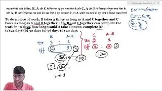 To do a piece of work, B takes 3 times as long as A and C together and C twice as long as A and B