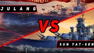 ЛИНКОР JULANG VS SUN YAT-SEN! ЧТО ОКАЖЕТСЯ СИЛЬНЕЕ! VKPLAY TWITCH TROVO YOUTUBE МИР КОРАБЛЕЙ!