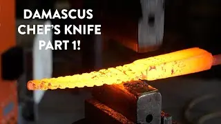 BLADESMITHING | Damascus Chef's Knife - Part 1!