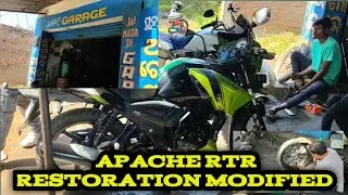 TVS Apache RTR bike restoration modified 